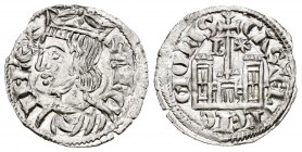 Reino de Castilla y León. Sancho IV (1284-1295). Cornado. Burgos. (Bautista-427). Anv.: Roel en corona. Rev.: B y estrella a los lados de la cruz. Ve....