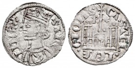 Reino de Castilla y León. Sancho IV (1284-1295). Cornado. Burgos. (Bautista-427 variante). Anv.: Corona con estrella. Rev.: Leyenda CASTEL·LELE·GIONIS...