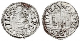 Reino de Castilla y León. Sancho IV (1284-1295). Cornado. Burgos. (Bautista-427 variante). Anv.: Corona con roel. Rev.: Leyenda CASTEL·LELE·GIONIS. B ...
