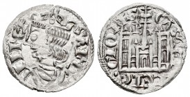 Reino de Castilla y León. Sancho IV (1284-1295). Cornado. Burgos. (Bautista-427 variante). Anv.: Corona con roel. Rev.: B y estrella alos lados de la ...