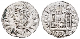 Reino de Castilla y León. Sancho IV (1284-1295). Cornado. Burgos. (Bautista-427 variante). Anv.: Un roel en corona. Rev.: B y estrella a los lados de ...