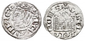 Reino de Castilla y León. Sancho IV (1284-1295). Cornado. Burgos. (Bautista-427 variante). Anv.: Rombo en la corona. Rev.: B y estrella a los lados de...