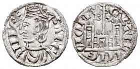 Reino de Castilla y León. Sancho IV (1284-1295). Cornado. Burgos. (Bautista-427 variante). Anv.: Corona con rombo. Rev.: B y estrella a los lados de l...