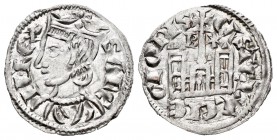 Reino de Castilla y León. Sancho IV (1284-1295). Cornado. Burgos. (Bautista-427 variante). Anv.: Rombo en la corona. Rev.: B y estrella a los lados de...