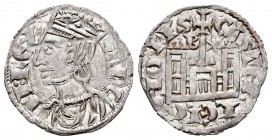Reino de Castilla y León. Sancho IV (1284-1295). Cornado. Burgos. (Bautista-427 variante). Anv.: Rombo en corona. Rev.: B y estrella a los lados de la...