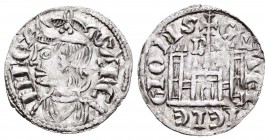 Reino de Castilla y León. Sancho IV (1284-1295). Cornado. Burgos. (Bautista-427 variante). Anv.: 3 puntos en la corona del rey. Rev.: B y estrella a l...