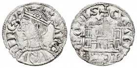 Reino de Castilla y León. Sancho IV (1284-1295). Cornado. Burgos. (Bautista-427.1). Anv.: Corona con roel rodeado de 3 puntos y encima estrella. Rev.:...