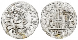 Reino de Castilla y León. Sancho IV (1284-1295). Cornado. Burgos. (Bautista-427.1 variante). Anv.: 3 puntos en corona y estrella encima. Rev.: B y est...