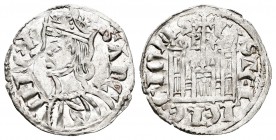 Reino de Castilla y León. Sancho IV (1284-1295). Cornado. Burgos. (Bautista-427.1 variante). Anv.: 3 puntos en corona y estrella encima. Rev.: Leyenda...