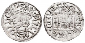 Reino de Castilla y León. Sancho IV (1284-1295). Cornado. Burgos. (Bautista-427.1 variante). Anv.: 3 roeles en corona y estrella encima. Rev.: B y est...