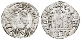 Reino de Castilla y León. Sancho IV (1284-1295). Cornado. Burgos. (Bautista-427.1 variante). Anv.: Corona con cruz y estrella encima. Rev.: Leyenda CA...