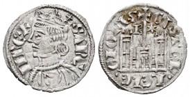 Reino de Castilla y León. Sancho IV (1284-1295). Cornado. Burgos. (Bautista-427.1 variante). Anv.: Corona con punto y encima estrella. Rev.: Leyenda C...