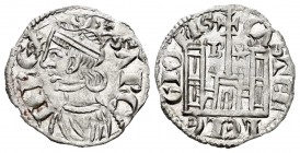 Reino de Castilla y León. Sancho IV (1284-1295). Cornado. Burgos. (Bautista-427.1 variante). Anv.: Corona con 3 puntos y estrella encima. Rev.: B y es...