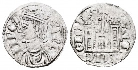 Reino de Castilla y León. Sancho IV (1284-1295). Cornado. Burgos. (Bautista-427.2 variante). Anv.: Corona con 3 puntos. Rev.: B con punto y estrella a...