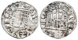 Reino de Castilla y León. Sancho IV (1284-1295). Cornado. Coruña. (Bautista-428.1 variante). Anv.: Corona con punto. Rev.: Venera antigua y estrella a...