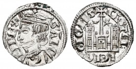 Reino de Castilla y León. Sancho IV (1284-1295). Cornado. Cuenca. (Bautista-429 variante). Rev.: Cuenco y estrella a los lados de la cruz. Puerta de d...