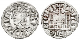 Reino de Castilla y León. Sancho IV (1284-1295). Cornado. Cuenca. (Bautista-429.1 variante). Anv.: Roel en corona. Rev.: Estrella y cuenco a los lados...