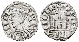 Reino de Castilla y León. Sancho IV (1284-1295). Cornado. Cuenca. (Bautista-429.1 variante). Anv.: Corona con roel. Rev.: Roel tras LELE. Estrella y c...