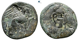 Ionia. Teos circa 300-100 BC. Countermarks. Bronze Æ