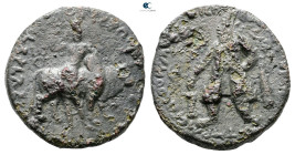 Kushan Empire. Vima Kadphises AD 113-127. Tetradrachm Æ