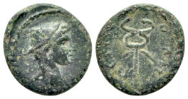 Thrace, Perinthus. Pseudo-autonomous, time of the Antonines, 138-192. Æ (14mm, 1.86g, 12h). Head of Hermes r. wearing winged petasus. R/ Winged caduce...