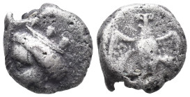 Pontos, Amisos (as Peiraieos), c. 435-370 BC. AR Siglos (13.5mm, 3.71g). Head of Hera l., wearing ornate stephanos. R/ Owl, with wings spread, standin...