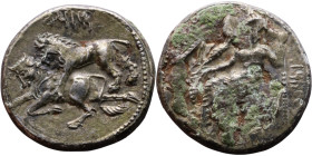 Cilicia: Tarsos, Satrap Mazaeus (361 BC-334 BC) Stater. Obv: Baal of Tarsos seated on a throne, holding in his hands a sceptre (right) and an Eagle, a...
