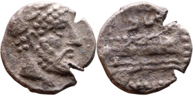 Phoenicia, Arados. Uncertain king. Circa 380-351 Silver coin. Obv: Bust of king. Rev: Galley

9mm 0,73g