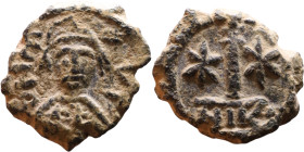 Maurice Tiberius (582-602) Decanummium Obverse: Diademed Bust of Emperor. Reverse: Large I

16mm 2,76g