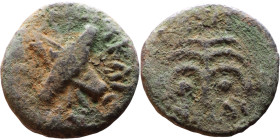 judaea. Claudius 41-54, Marcus Antonius Felix as Procurator. Prutah 54 AD, Caesarea.

17mm 1,95g