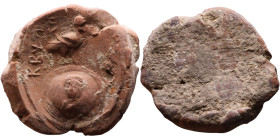 Classical Antiquity (Greece / Rome) – Terracotta token

19mm 1,90g