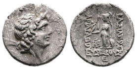 Kings of Cappadocia. Ariarathes IX Eusebes Philopator. Circa 96/5 BC. Silver Drachm (17.86 mm, 3.99 g.). Dated RY 5 (96/5 BC). Mint A (Eusebeia under ...