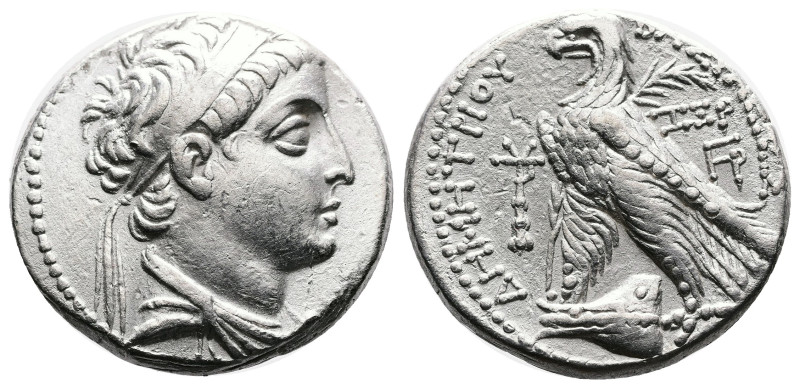 Seleukid Empire. Demetrios II Nikator. First reign, 146-138 BC. Silver Tetradrac...
