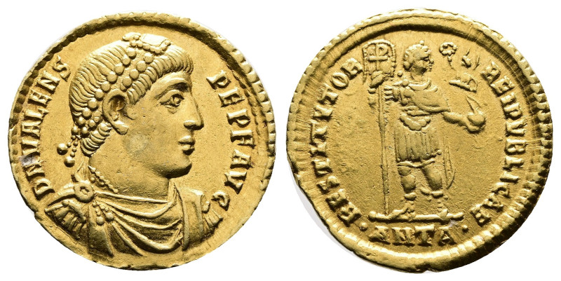 Valens. AD 364-378. Antioch. Gold Solidus (21.15 mm, 4.49 g.). Struck 366 AD. D ...