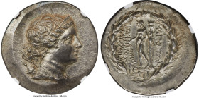 IONIA. Magnesia ad Meandrum. Ca. mid-2nd century BC. AR tetradrachm (31mm, 16.51 gm, 11h). NGC Choice AU 5/5 - 4/5. Euphemus and Pausanius, magistrate...
