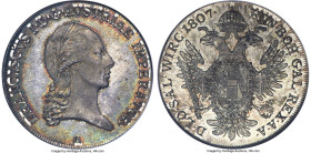 Franz II (I) Taler 1807-A MS65 NGC, Vienna mint, KM2160. Franz I as Emperor of Austria, not as Holy Roman Emperor. The motifs and legends run all the ...