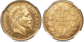 Napoleon III gold Essai 10 Francs 186_ (1861) MS66 NGC, Paris mint, Maz-1621, Gad-3620. The French are famous for their Essais (Patterns) and the freq...