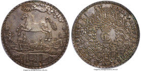 Brunswick-Lüneburg-Celle. Christian Ludwig 1-1/2 Taler 1664-LW AU Details (Mount Removed) NGC, Clausthal mint, KM251.5, Dav-LS190. Mint master Lippold...