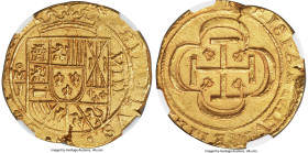 Philip V gold Cob "1715 Fleet" 8 Escudos ND (1714) Mo-J MS62 NGC, Mexico City mint, KM57.3, Cal-2212, Fr-6. 26.95gm. Date on Reverse type. Salvaged fr...