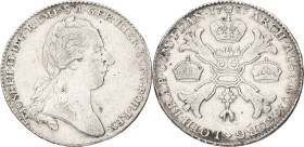 Kronenthaler. Brabant. Brussel. Joseph II. 1785. VF +

Cleaned. Vanhoudt 852. Ar. 29,2 g