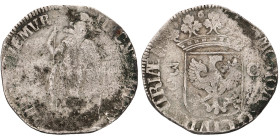 3 Gulden - Stedelijke. Dubbelslag van de 3. Deventer. 16(87). F -

CNM 2.12.47. Delm. 1137. AR. 31,52 g