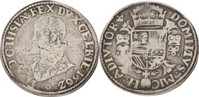 Halve Philipsdaalder. Gelderland. Philips II. 156Z. F +

CNM 2.17.13. Delm. 61. Ar. 16,1 g