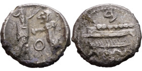PHOENICIA: Sidon (4th century BC) Ar Obol Obverse: Galley l.; legend in Phoenician, Reverse. Persian king battling lion

10mm 0.84g