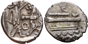 PHOENICIA: Sidon (4th century BC) Ar Obol Obverse: Galley l.; legend in Phoenician, Reverse. Persian king battling lion

10mm 0.61g