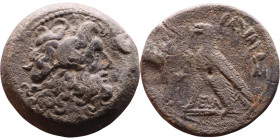 Ptolemaic Kings Of Egypt. (3-1 century BC). Bronze. Obverse: Head of Zeus. Reverse: Eagle on Thunderbolt 

23mm 11.73g