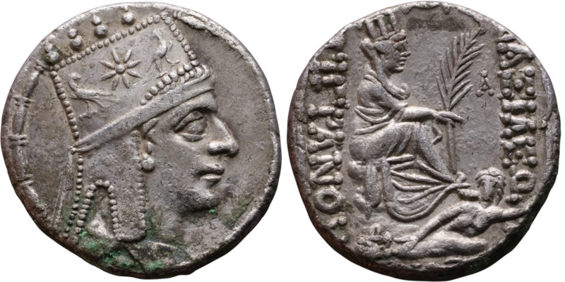 Tigranes II 'The Great“ (King of Armenia: 95-56 B.C.) Tetrarachm. Obverse: Diade...
