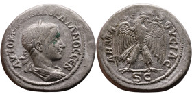 Gordian III (238-244)Tetradrachm. Obverse: Bust of emperor. Reverse: Eagle standing left, head right, wreath in beak, tail right, wings spread

28mm...