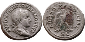Gordian III (238-244)Tetradrachm. Obverse: Bust of emperor. Reverse: Eagle standing left, head right, wreath in beak, tail right, wings spread

27mm...