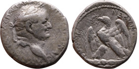 Vespasian (69-79) Syria: Antioch. Tetradrachm Obverse: Laureate head of emperor right, with aegis Reverse: Eagle on thunderbolt, left

24mm 13.53g