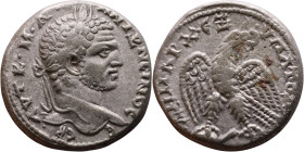 Macrinus (217-218) Tetradrachm. Obverse: Bust of emperor. Reverse: Eagle standing left, head right, wreath in beak, tail right, wings spread

25mm 1...